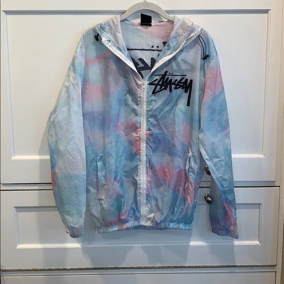 Stussy Cotton Candy Tie Dye Windbreaker 